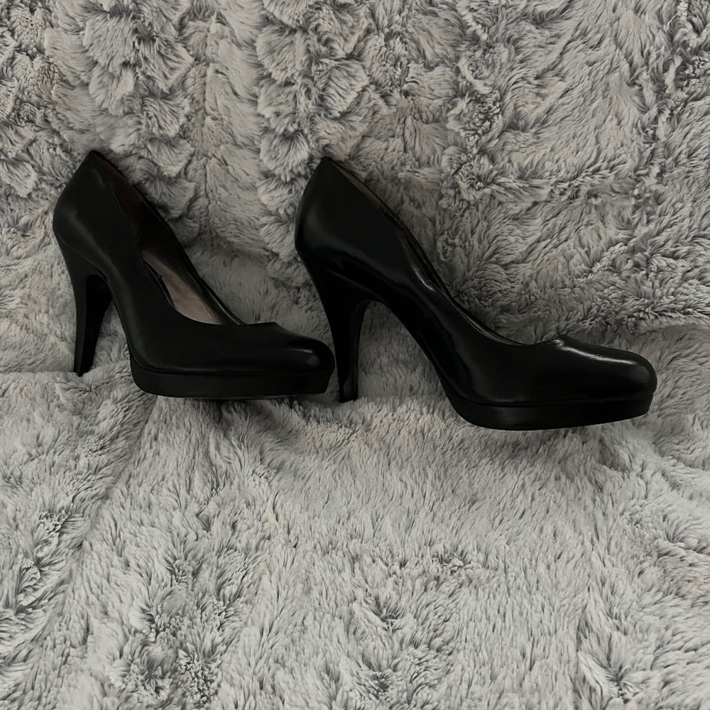 Black platform shoes.
